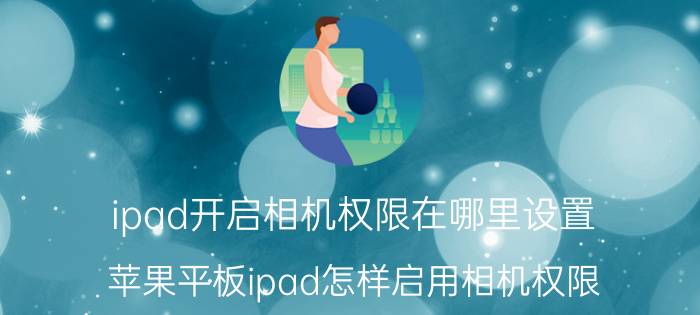 ipad开启相机权限在哪里设置 苹果平板ipad怎样启用相机权限？